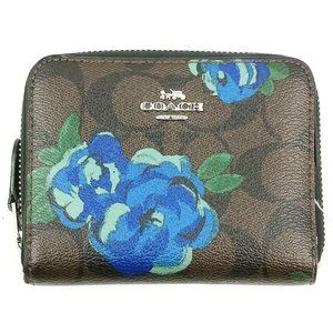 Coach Women's Zip Fold Floral Small Wallet (PoshAP39)